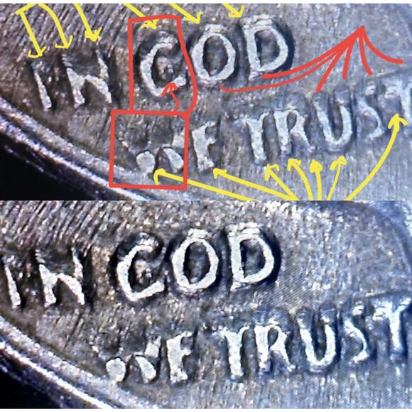 READ 1969-D/D 10C RPM FS-501 Roosevelt Dime Double Ear In COD We Trust Errors - Picture 7 of 10